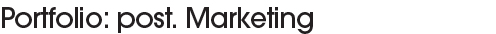 Portfolio Post Marketing