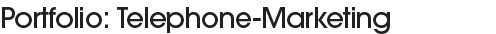 Portfolio Telephonemarketing